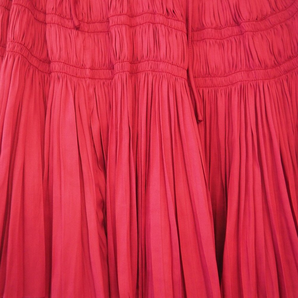 Reset Deep Red Gabrielle Satin Mini Dress sz L - Picture 9 of 12